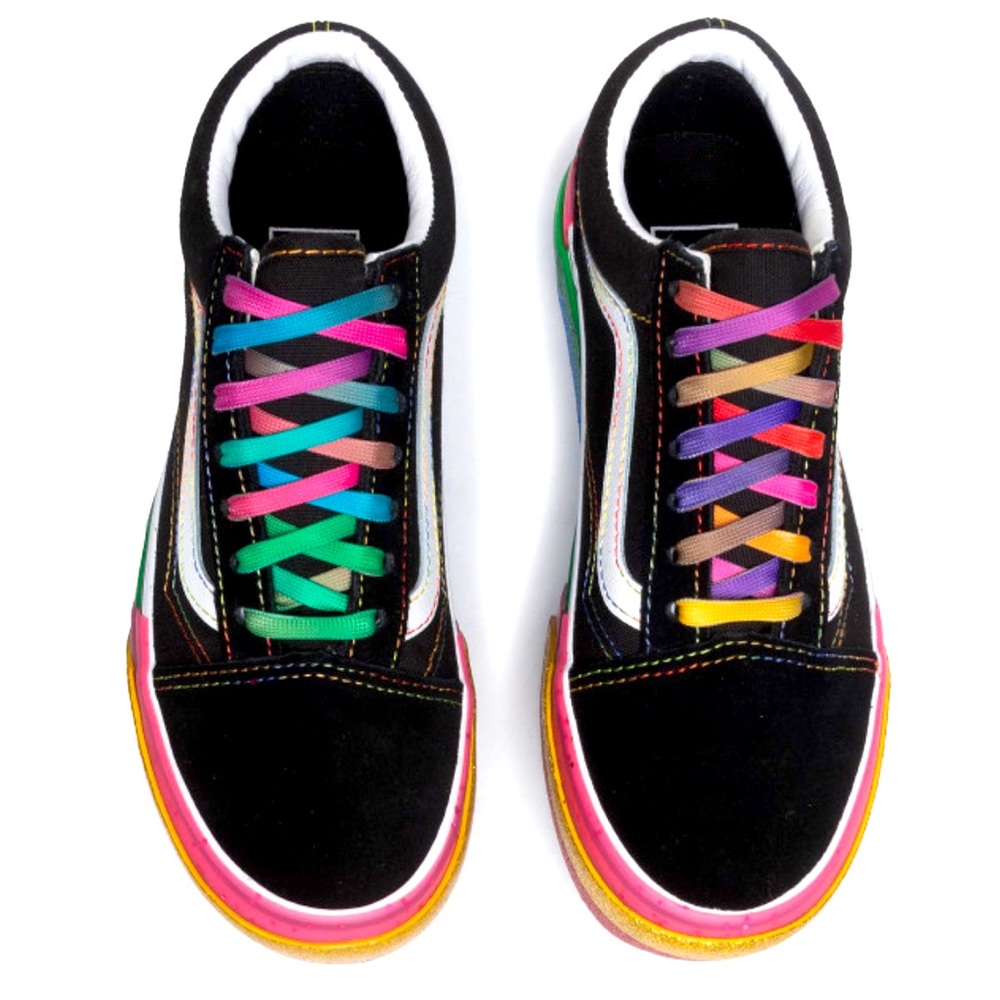 Vans Rainbow Glitter Old Skool Stacked Sneaker - Picture 11 of 15